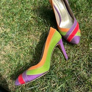 Vintage Colorblock Heels